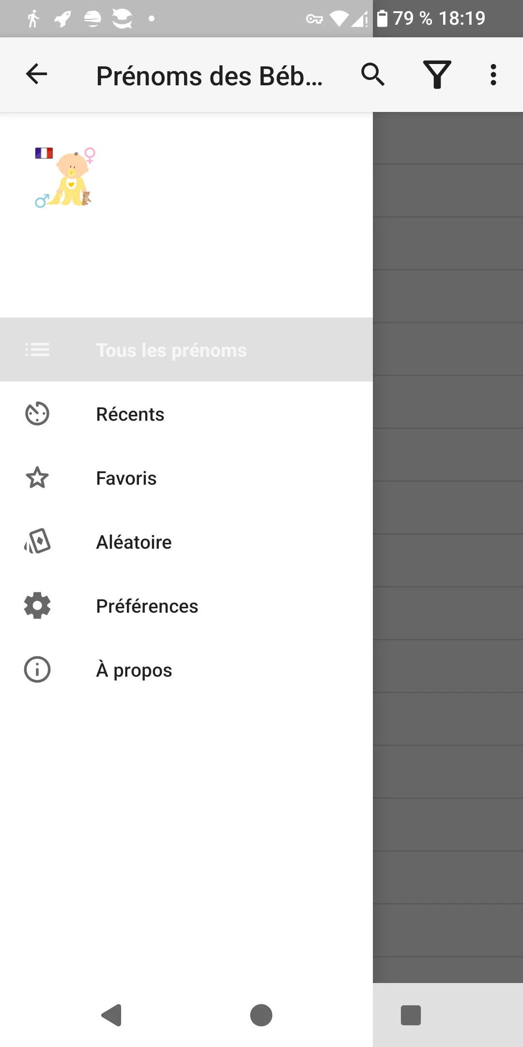 Prénoms des Bébés Français screenshot
