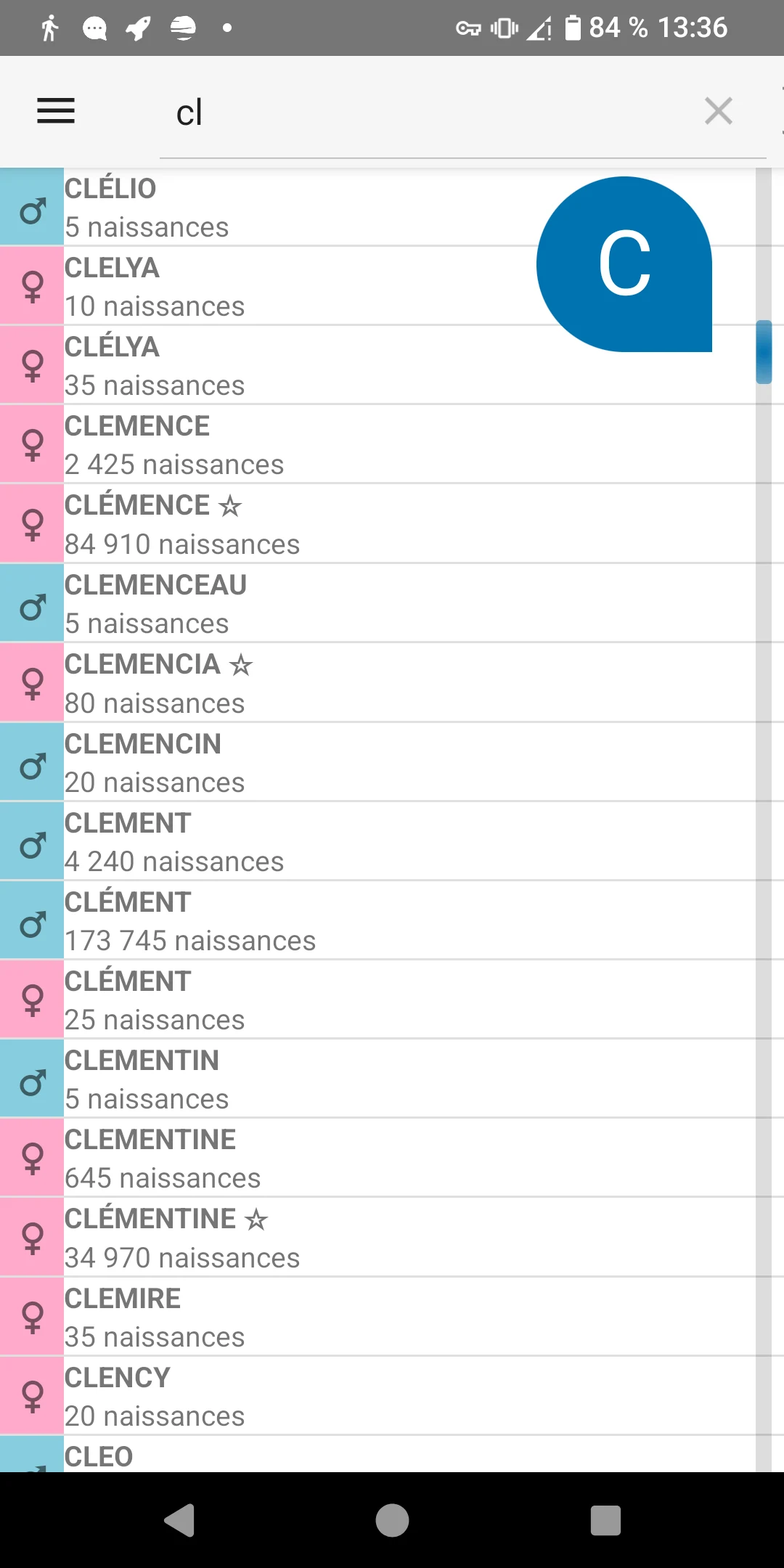 Prénoms des Bébés Français screenshot